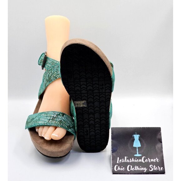 NWOB Revitalign Women's Green Lizard Swell Comfort Strap Sandal Sz 10 2461 - Picture 3 of 16